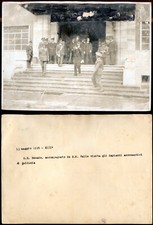 AEROPORTO di GUIDONIA Roma1935-Gen.VALLE e Ministro Francese DENAIN-FOTO STORICA