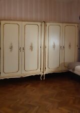 armadio camera da letto usato, legno, fatto e decorato a mano