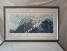 Schifano Mario-Serigrafia su carta materica "Onda Neonata" 120x70 tirat.limit.  