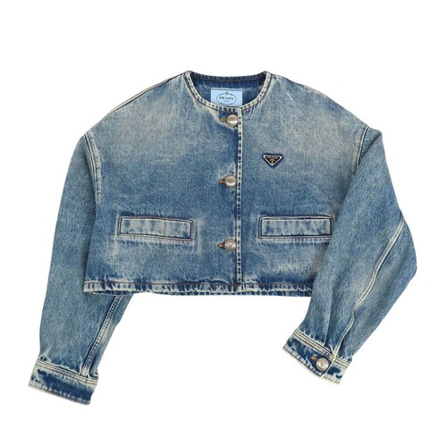 Giacca jeans senza colletto - giacca,