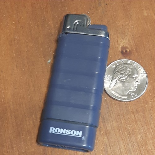 Accendino gas ronson blu - accendino,