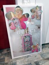 MILEY CYRUS GUCCI FLORA GARDENIA 2021 CARTONATO PROMO NEGOZIO CARDBOARD DISPLAY