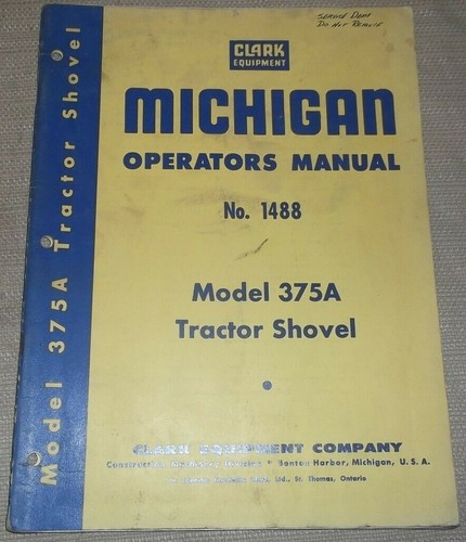 Michigan clark 375a manuale - clark,