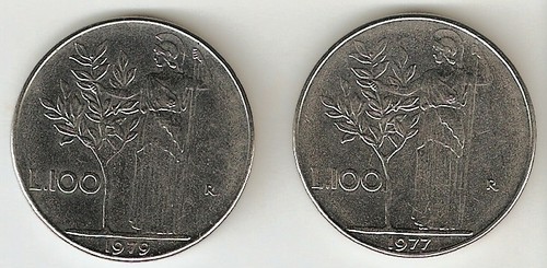 100 lire 1977 1979 - 100,