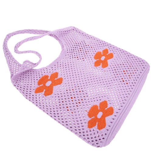 Borsa tracolla con fiori - a,
