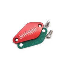 Piastrina CNC rossa x copertura foro miscelatore Minarelli AM6 e Derbi