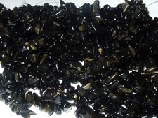 - Pietre Dure Forate a Filo - Collana lunga - OSSIDIANA dorata