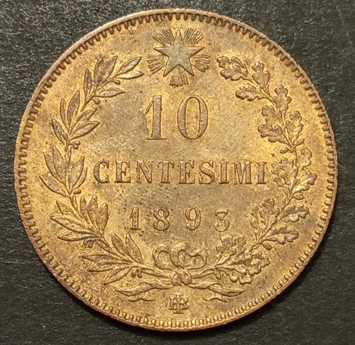 Centesimi lire 1893 fdc - 1893, bi