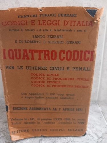 Quattro codici 1972 libro - codici,