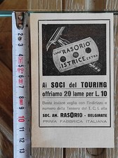 Antica pubblicità 1931 lama rasoi Istrice RasOrio Belgirate Verbano Cusio Ossola