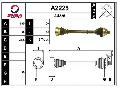 Albero motore audi 100 - 100, avant