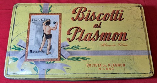 Scatola latta antica biscotti - latta,