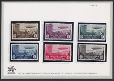 Colonie Egeo 1933 P.A. Crociera Zeppelin 6 val. nuova MNH* g. integra © Caffaz