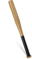 Mazza da baseball in legno duro, anche per autodifesa, manico gommato