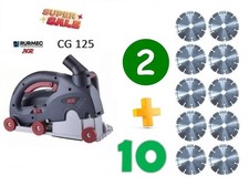 scanalatore rurmec CG 125 a doppio disco con 2 + 10 dischi diamantati