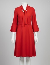 ABITO VESTITO Scollo a V Rosso