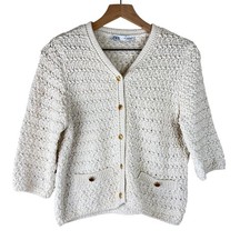Zara Ecru Metallic Thread