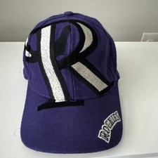 Cappello Vintage Colorado Rockies Snap Back Il Gioco GRANDE LOGO Ricamato Viola