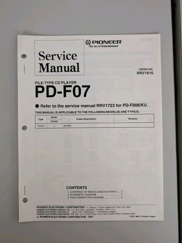 Pioneer f07 lettore tipo - pd-f07,