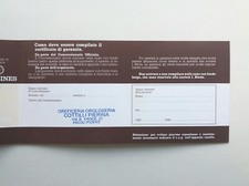 LONGINES Garanzia Guarantee Warranty (Unwritten) with Stamp - Anni '80