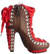 stivali inited nudi pazzi in pelle pizzo NUOVI mai indossati taglia 38 uk 5