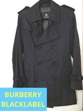 BURBERRY BLACK LABEL trench coat uomo nero US taglia XS autentico