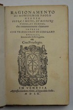 Ragionamento... sopra i motti, et disegni d'arme, et d'amore, che communemente c