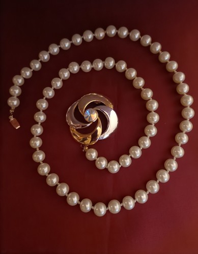 Collana perle vintage con - collana,