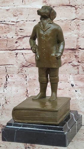 Bronzo scultura uomo cane - scultura,