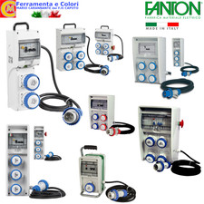 Quadro Elettrico Industriale Cantiere FANTON 2 3 4 Porte Schuko CEE 220V IP44-65