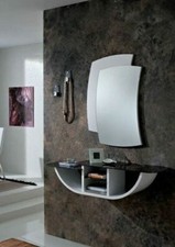 MOBILE INGRESSO MODERNO GONDOLA CONSOLLE VETRO COLORATO/SPECCHIO VARIE FINITURE*