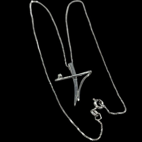 Collana croce con diamante - croce,