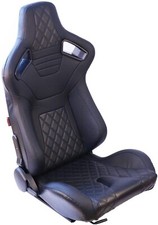 Coppia Sedili sportivi avvolgenti auto pelle nera N755 Racing Replica Recaro