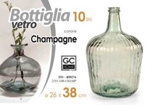 BOTTIGLIA DAMIGIANA ARREDO VASO CENTROTAVOLA LIVING CLASSICO MODERNO CHAMPAGNE