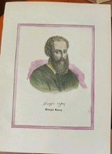 Bella incisione acquarellata