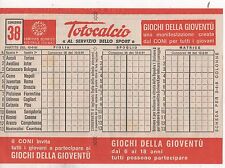 TOTOCALCIO - CONCORSO 38 - 10/05/1981 - SCHEDINA VUOTA - CONI