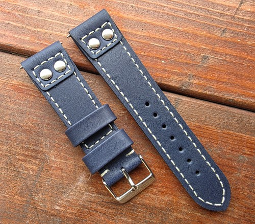 Cinturino pelle mm - cinturino, blu