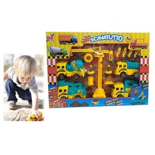 SET GIOCO SCAVATUTTO PER BAMBINI MINI GRU +3 ANNI PLAYSET MODELLINI ACCESSORI