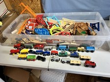 Set binari treno in legno