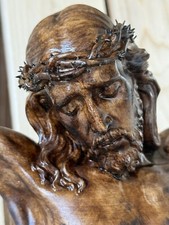 CROCIFISSO  ARTIGIANALE croce gesù cristo statua chiesa  casa  H. . 64 cm.