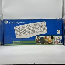 Vintage GE HO97764 PS2 Power Keyboard Windows XP epoca con tastierino numerico bianco NUOVO NOS