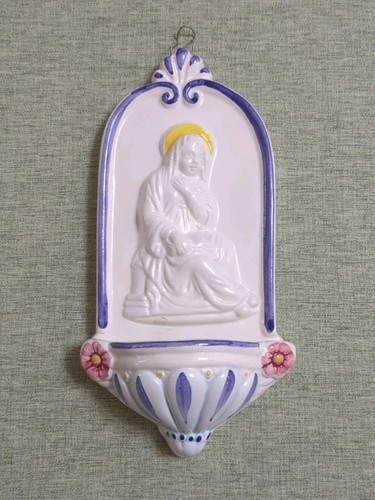 Acquasantiera ceramica - acquasantiera, in