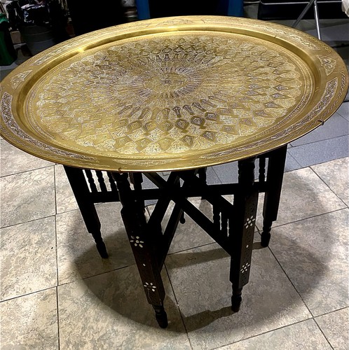 Tavolino ottone grande con - tavolino,