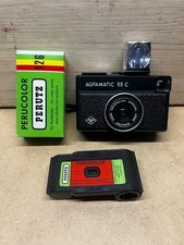 Fotocamera Agfa Agfamatic 55 C vintage con flash e rullino Perutz – anni ‘70