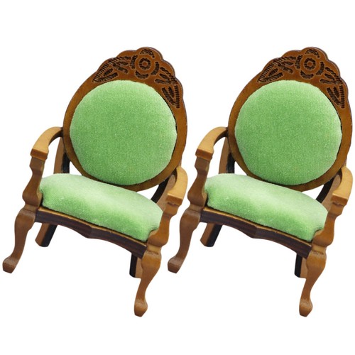 2pz sedia legno miniatura - legno,