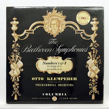 SAX 2318 B/s ⸺ KLEMPERER ⸺ BEETHOVEN symphonies nos.1 & 8 ⸺ COLUMBIA UK LP EX+