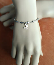 Sagapo Bracciale Stelle Acciaio con Lettera Iniziale SHK94 Personalizzabile