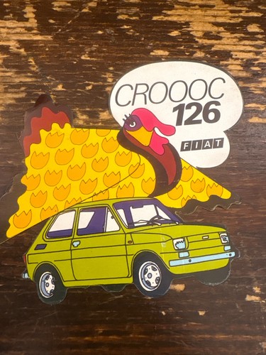 Fiat 126 croooc adesivo - fiat,