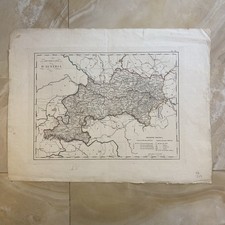 Antica cartina Arci Ducato d’Austria divisione politica