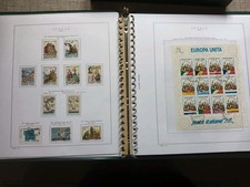 ITALIA: BELLA COLLEZIONE DI USATI ANNI 1991/1997 SU FOGLI MARINI E CARTELLA